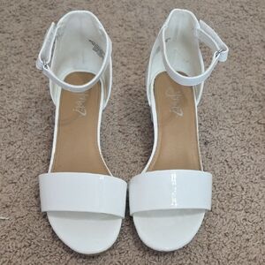 Chic White Ankle Strap Dress Shoes for Kids